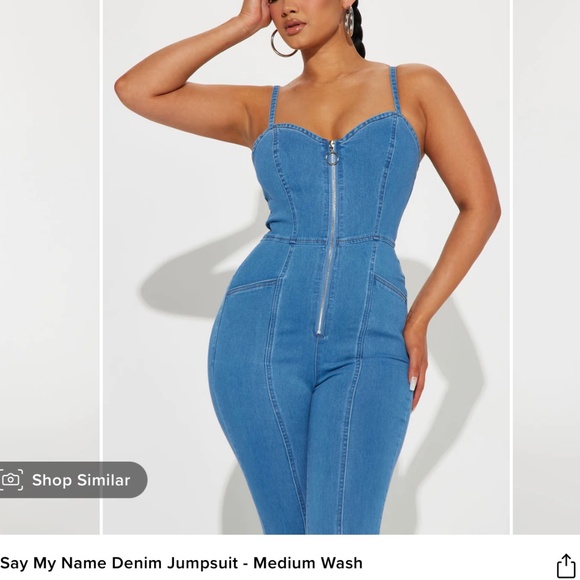 Fashion nova denim jumpsuit - Picture 1 of 2